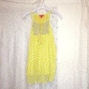 Elle yellow racerback tank top